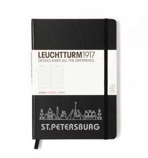 Leuchtturm1917 Medium Notebook Black St.Petersburg Edition