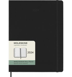 Moleskine Еженедельник Classic Weekly (2024), XLarge, черный