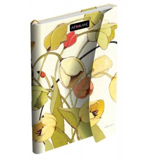 Дизайнерская записная книжка Art Blanc Fleur (в клетку), A5