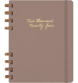 Еженедельник Moleskine SPIRAL XL 2024 Weekly and Monthly Life Planner светло-коричневый