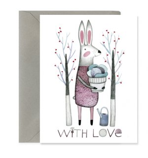 Открытка "With love - rabbit" C6