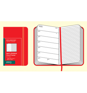 Еженедельник Moleskine Classic (2013), Large, красный
