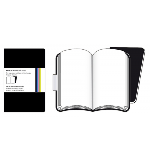 Записная книжка Moleskine Volant (нелинованная, 2 шт.), XSmall, черная