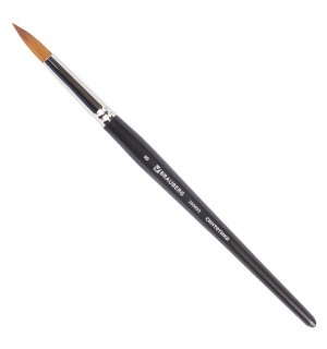 BRAUBERG ART CLASSIC Кисть художественная профессиональная синтетика мягкая под колонок, круглая, короткая ручка №8