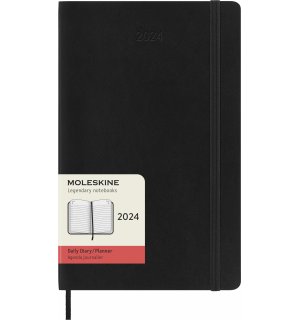 Ежедневник Moleskine Classic Soft (2024), Large, черный