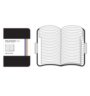 Записная книжка Moleskine Volant (с алфавитом), Large, черная