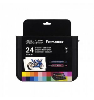 Winsor & Newton Promarker Набор маркеров 24 цвета в пенале-органайзере (x24) 
