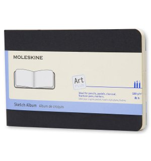 Записная книжка Moleskine Cahier (для рисунков), Pocket, черная