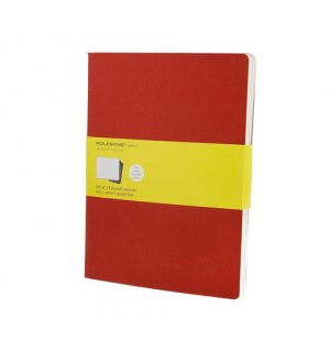 Записная книжка Moleskine Cahier (в клетку, 3 шт.), XLarge, красная