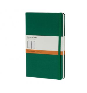 Записная книжка Moleskine Classic (в линейку), Large, зеленая