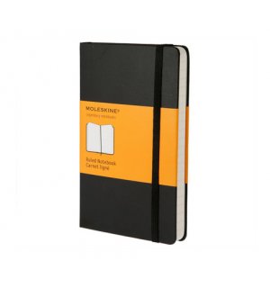 Записная книжка Moleskine Classic (в линейку), Large, черная (акция!)