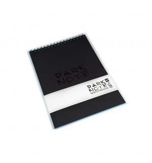 Dark Note Black Блокнот-скетчбук (c голубыми листами) A6