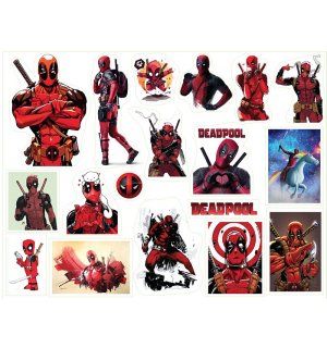 Дедпул (Deadpool). Лист виниловых наклеек А4