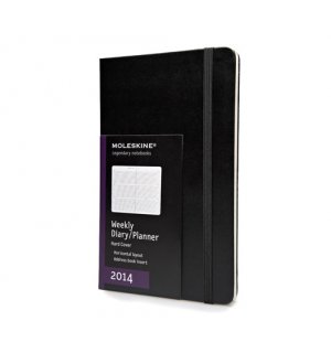 Еженедельник Moleskine Classic (горизонтальный, 2014), Large, черный