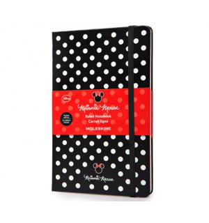 Moleskine Minnie Mouse, записная книжка, в линейку, Large, чёрная