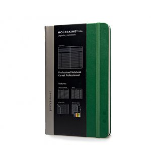 Записная книжка Moleskine Professional (в линейку), Large, зелёная