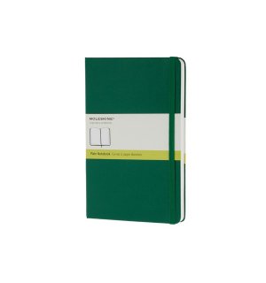 Записная книжка Moleskine Classic (нелинованная), Large, зеленая