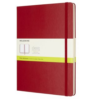 Записная книжка Moleskine Classic (нелинованная), XLarge, красная