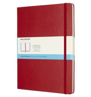 Записная книжка Moleskine Classic (в точку), XLarge, красная