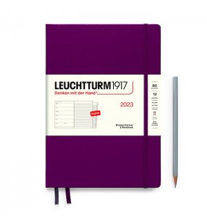 Leuchtturm1917 Еженедельник-блокнот на 2023 год, Composition неделя на странице, Port Red (винный) B5