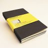 Записная книжка Moleskine Cahier (в клетку, 3 шт.), Pocket, черная