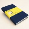 Записная книжка Moleskine Cahier (в клетку, 3 шт.), Pocket, синяя