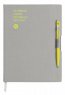 Caran d’Ache Записная книжка Office Grey 849 (серая) A5 и ручка шариковая 849 (желтый корпус)