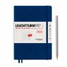 Leuchtturm1917 Еженедельник-блокнот на 2022 год, неделя на странице, Navy (темно-синий) Medium