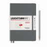 Leuchtturm1917 Еженедельник-блокнот на 2022 год, неделя на странице,  Anthracite (антрацит) Medium