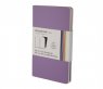 Записная книжка Moleskine Volant (нелинованная, 2 шт.), Pocket, пурпурная