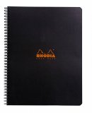 Rhodia Classic черная тетрадь на спирали (в клетку)  A4 