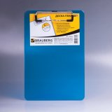 BRAUBERG Доска-планшет "Energy", с верхним прижимом, А5, пластик, 2 мм, синяя