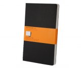 Записная книжка Moleskine Cahier (в линейку, 3 шт.), Large, черная