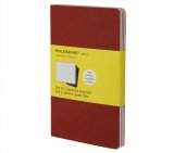 Записная книжка Moleskine Cahier (в клетку, 3 шт.), Pocket, красная