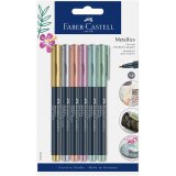 Faber-Castell Набор маркеров для декорирования Metallics 6 цветов, металлик, пулевидные, линия 1,5 мм