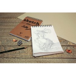 Clairefontaine скетчбук на спирали Sketch (белая бумага) A5