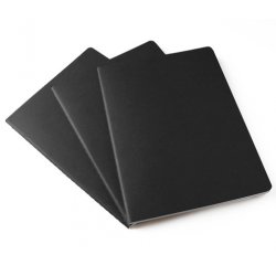 Записная книжка Moleskine Cahier (в клетку, 3 шт.), XLarge, черная