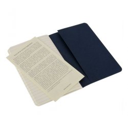 Записная книжка Moleskine Cahier (в линейку, 3 шт.), Pocket, синяя