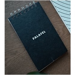 Falafel блокнот на пружине Notepad Black А7